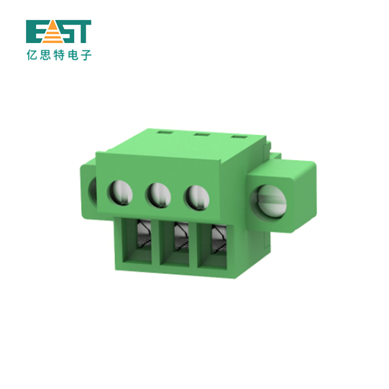 MX15EDGKCM-3.5 3.81 Pluggable terminal block Green Plug 180℃ with flange 