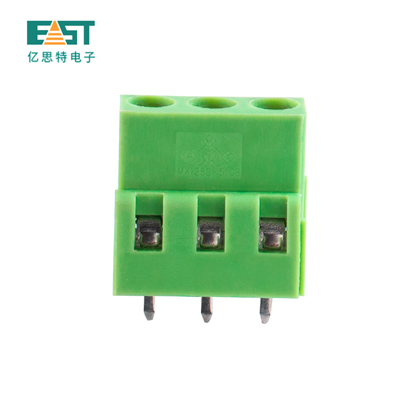 MX128S-5.0 5.08 Euro terminal block green color brass