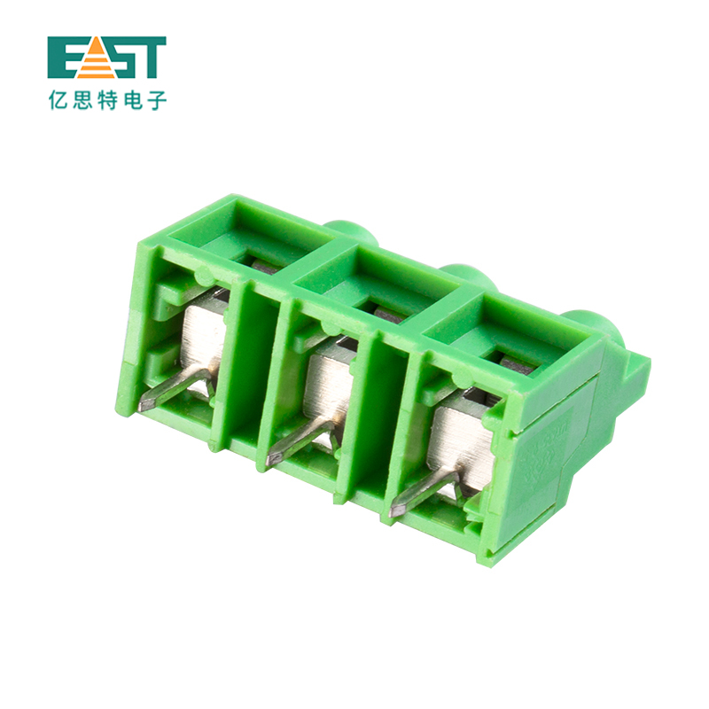 MX635-6.35 Euro terminal block brass flast crew nickle plated