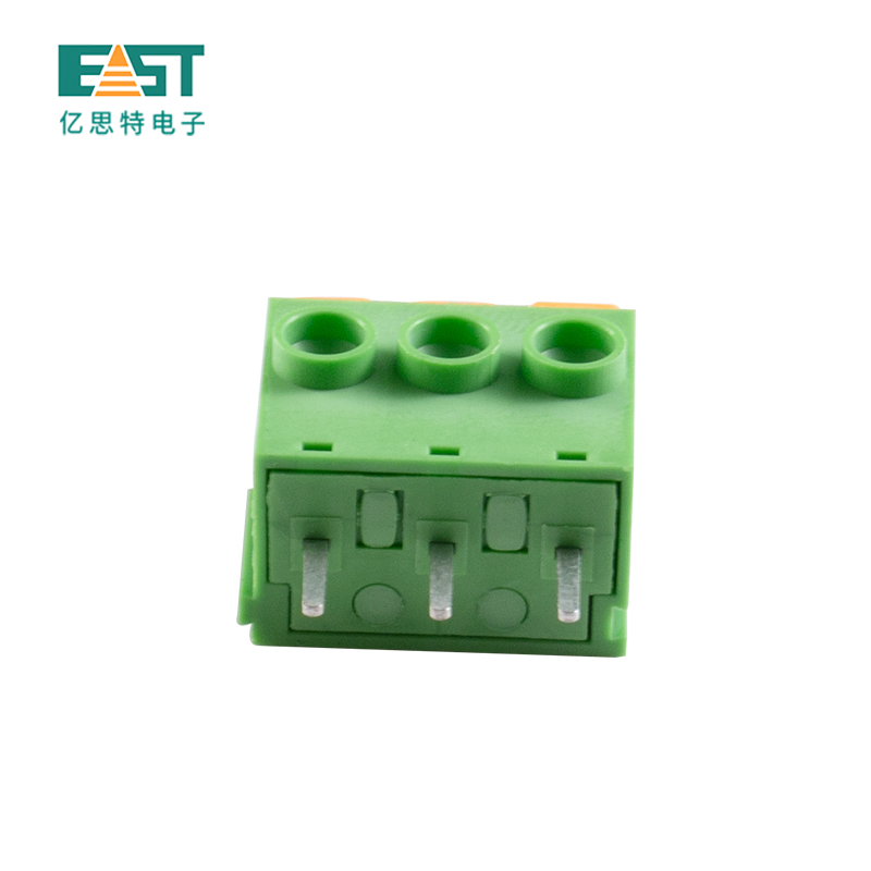 MX390-5.00 Screwless terminal block right angle orange button