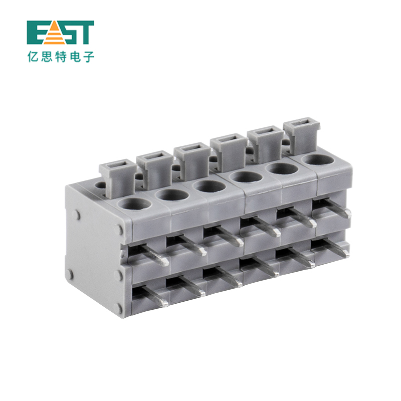 MX211R-5.00 Spring terminal block dual row right angle